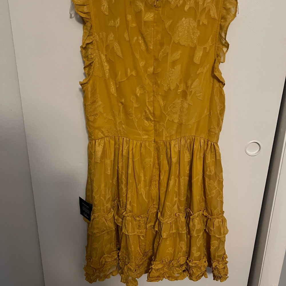 Lulu's Yellow Ruffled Tiered Mini Sundress - Picture 4 of 6